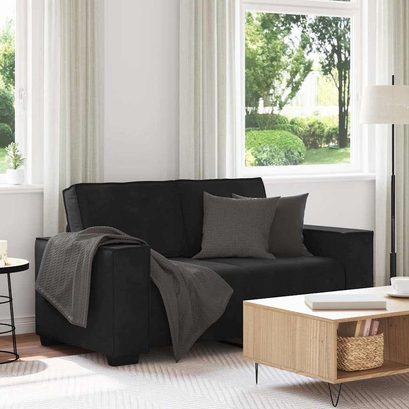 2-Seater Sofa Black 120 cm Velvet