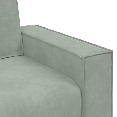 2-Seater Sofa Light Grey 140 cm Velvet