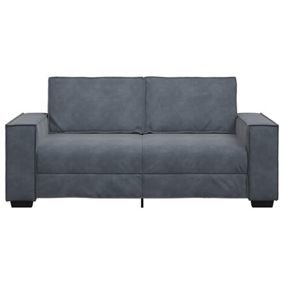 2-Seater Sofa Dark Grey 140 cm Velvet