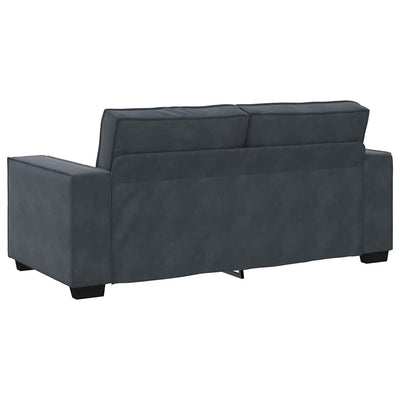 2-Seater Sofa Dark Grey 140 cm Velvet