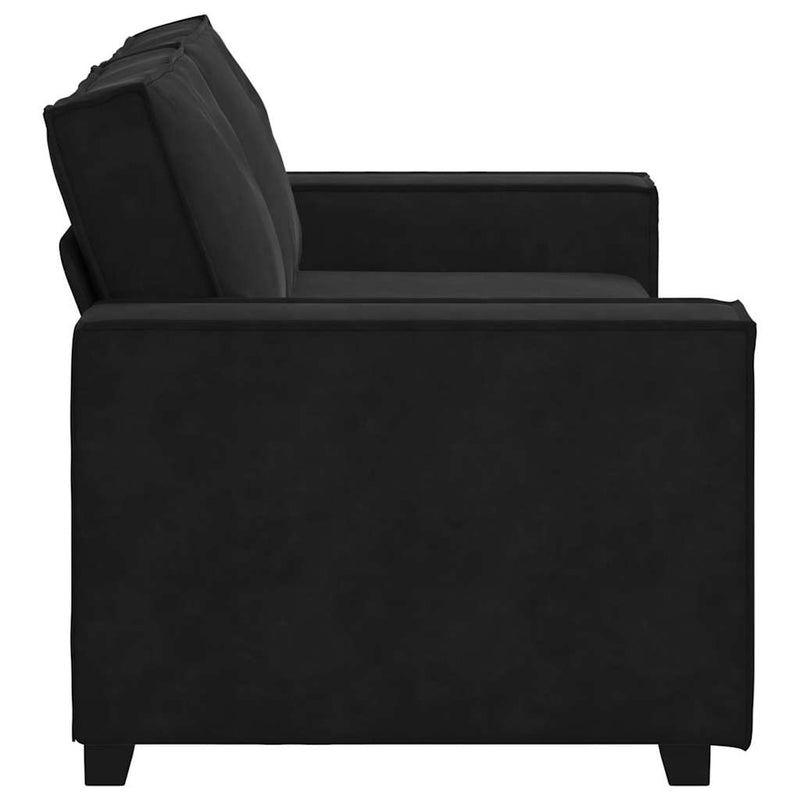 2-Seater Sofa Black 140 cm Velvet