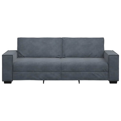 3-Seater Sofa Dark Grey 180 cm Velvet