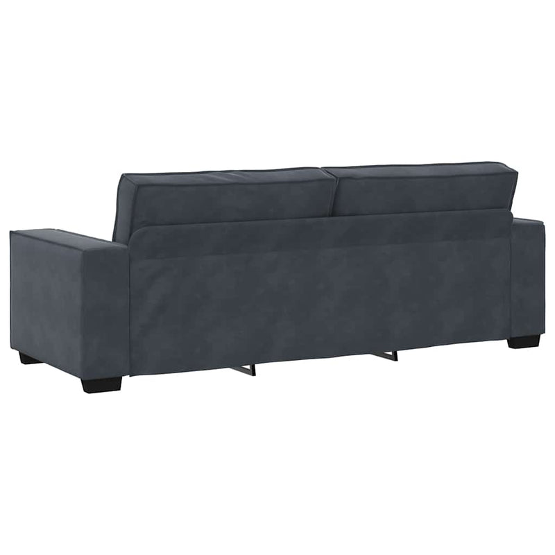 3-Seater Sofa Dark Grey 180 cm Velvet