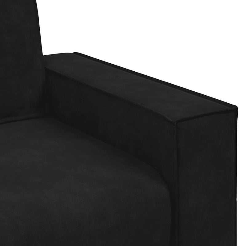 3-Seater Sofa Black 180 cm Velvet