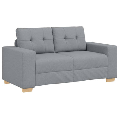 Loveseat Sofa Light Grey 120 cm Fabric