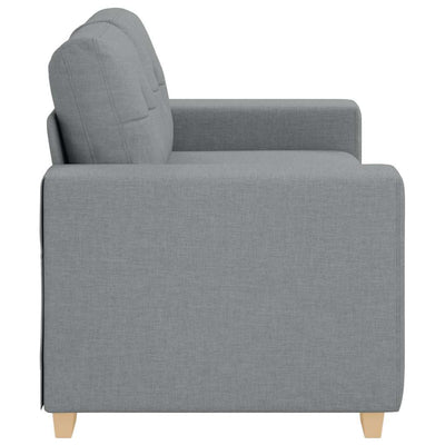 Loveseat Sofa Light Grey 120 cm Fabric