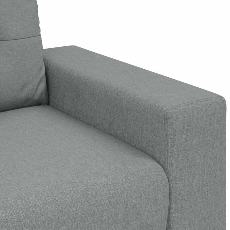 Loveseat Sofa Light Grey 120 cm Fabric