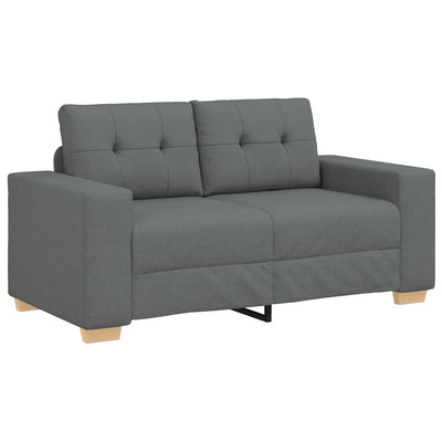 Loveseat Sofa Dark Grey 120 cm Fabric