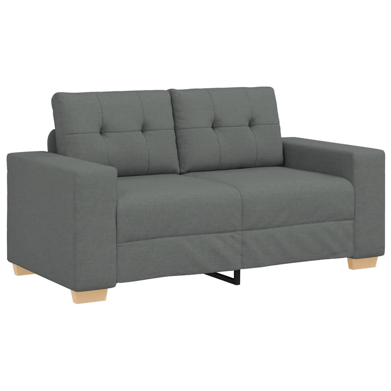 Loveseat Sofa Dark Grey 120 cm Fabric