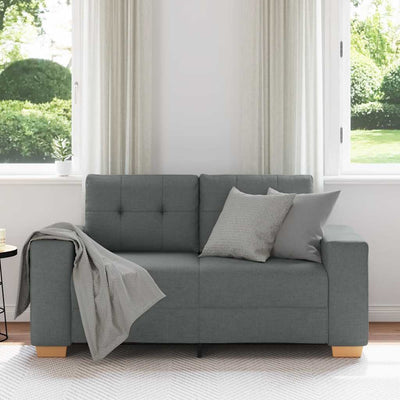 Loveseat Sofa Dark Grey 120 cm Fabric