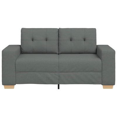 Loveseat Sofa Dark Grey 120 cm Fabric