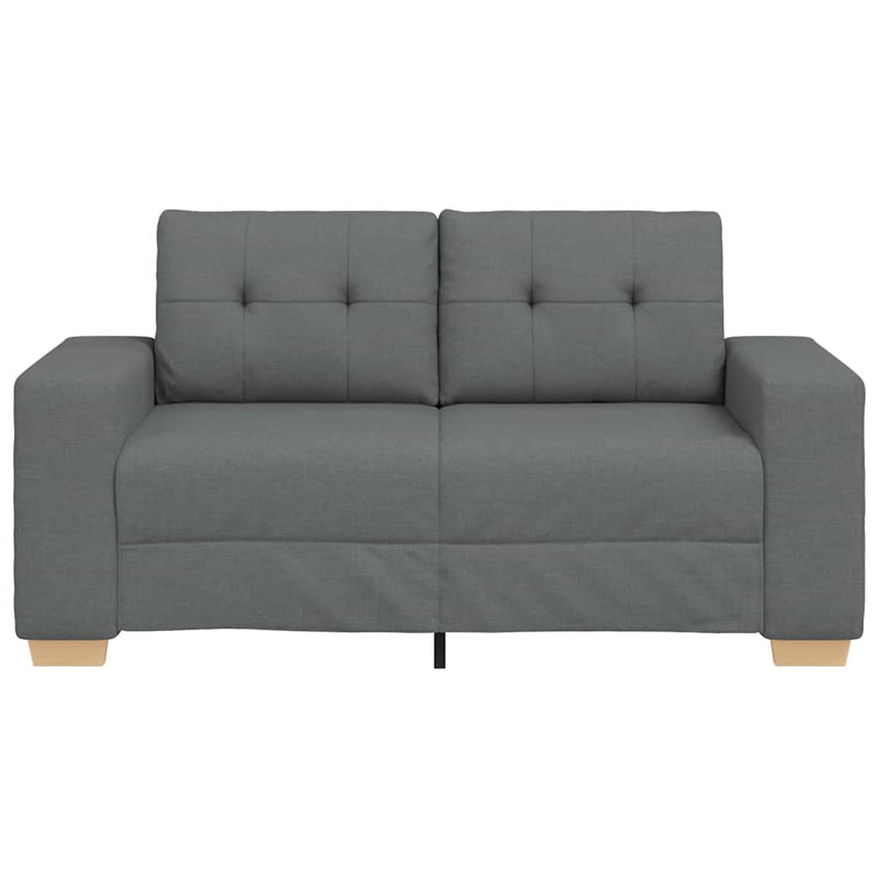 Loveseat Sofa Dark Grey 120 cm Fabric