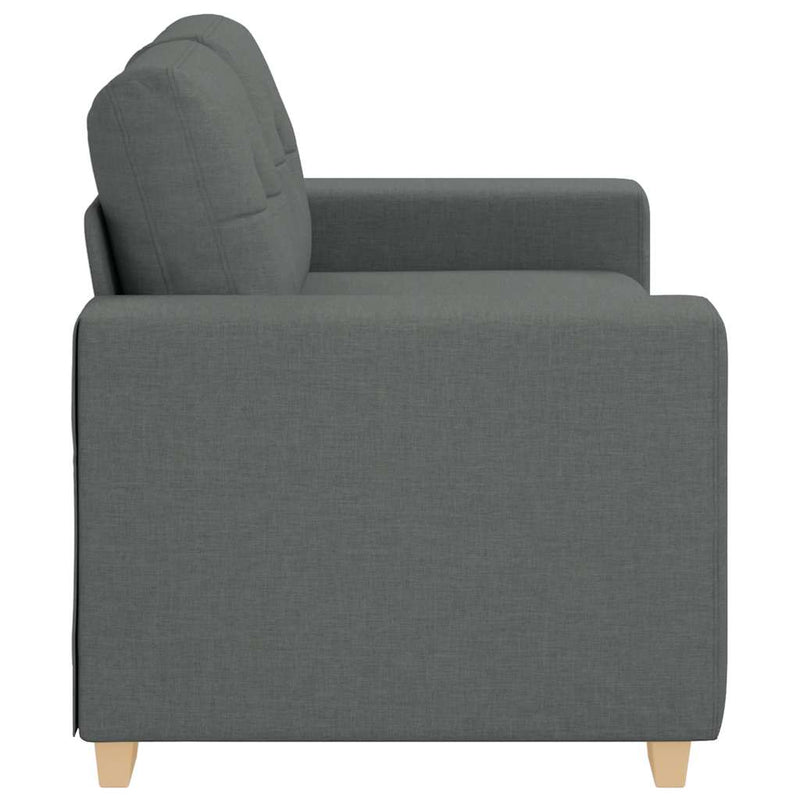 Loveseat Sofa Dark Grey 120 cm Fabric