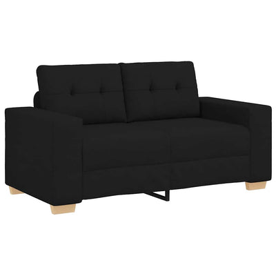 Loveseat Sofa Black 120 cm Fabric