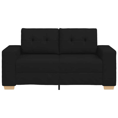 Loveseat Sofa Black 120 cm Fabric