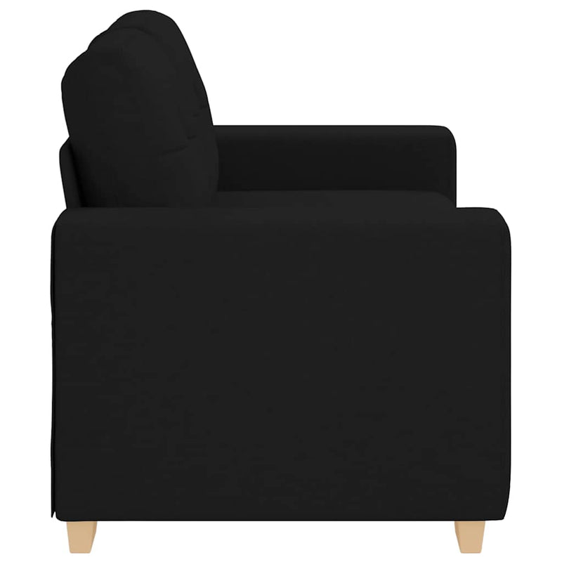 Loveseat Sofa Black 120 cm Fabric