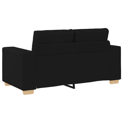 Loveseat Sofa Black 120 cm Fabric