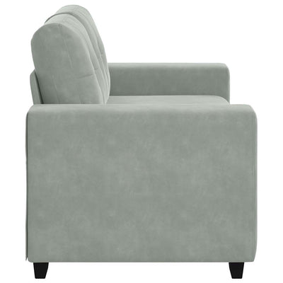 Loveseat Sofa Light Grey 120 cm Velvet