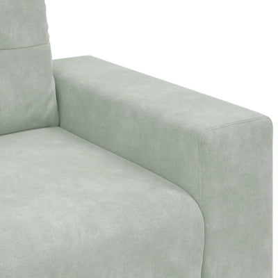 Loveseat Sofa Light Grey 120 cm Velvet