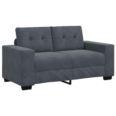 Loveseat Sofa Dark Grey 120 cm Velvet