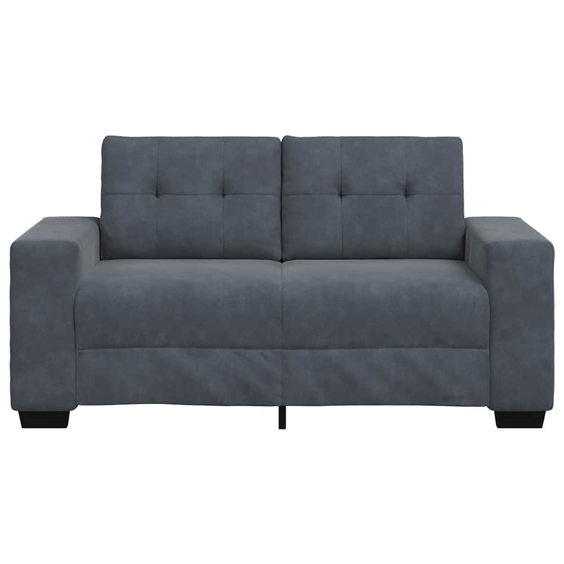 Loveseat Sofa Dark Grey 120 cm Velvet