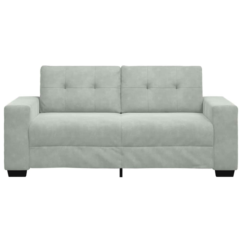 Loveseat Sofa Light Grey 140 cm Velvet