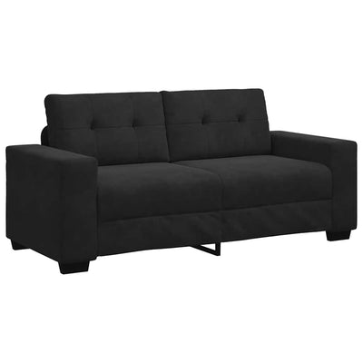 Loveseat Sofa Black 140 cm Velvet