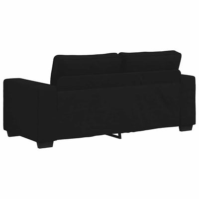 2-Seater Sofa Black 140 cm Fabric