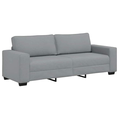 3-Seater Sofa Light Grey 180 cm Fabric