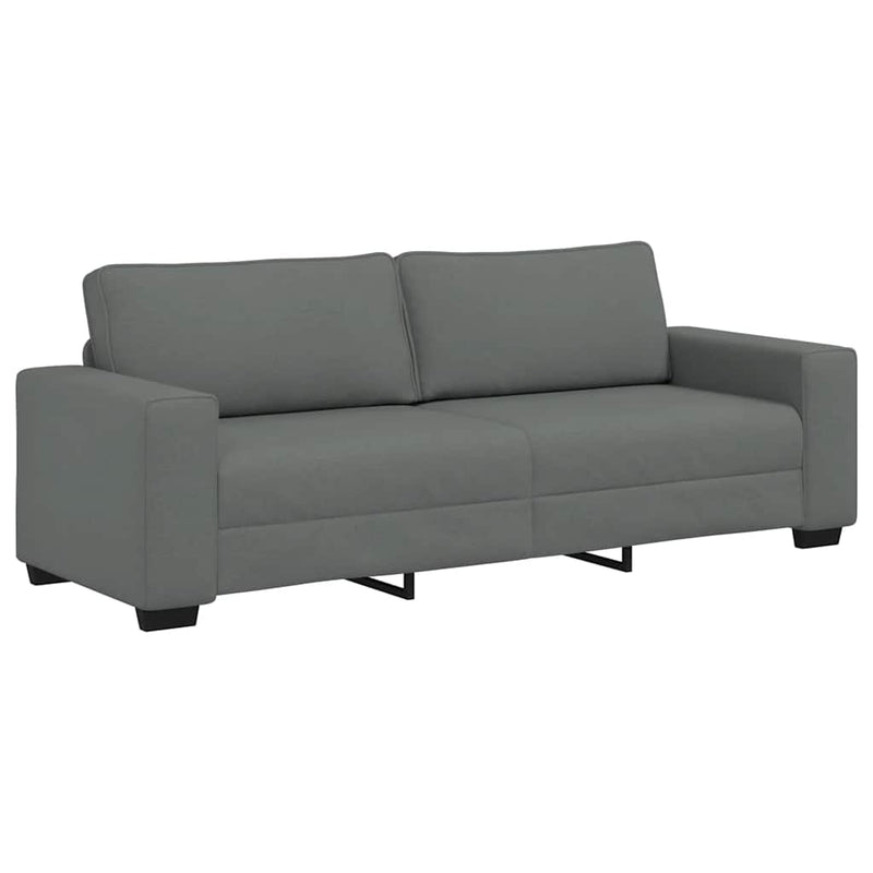 3-Seater Sofa Dark Grey 180 cm Fabric