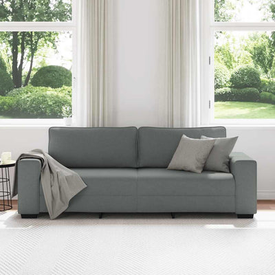 3-Seater Sofa Dark Grey 180 cm Fabric