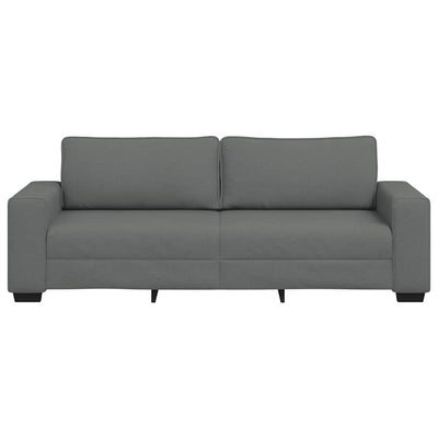 3-Seater Sofa Dark Grey 180 cm Fabric