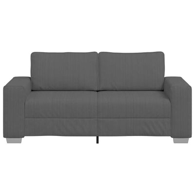 Loveseat Sofa Dark Grey 140 cm Corduroy Fabric