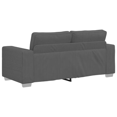 Loveseat Sofa Dark Grey 140 cm Corduroy Fabric