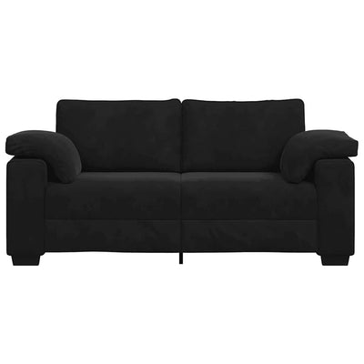 Loveseat Sofa Black 140 cm Velvet