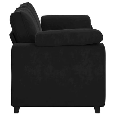 Loveseat Sofa Black 140 cm Velvet