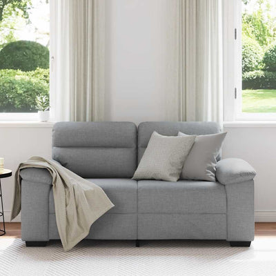 2-Seater Sofa Light Grey 120 cm Fabric