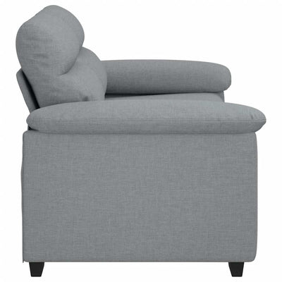 2-Seater Sofa Light Grey 120 cm Fabric