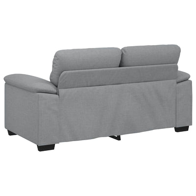 2-Seater Sofa Light Grey 120 cm Fabric