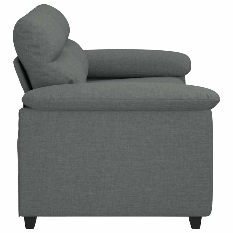 2-Seater Sofa Dark Grey 120 cm Fabric