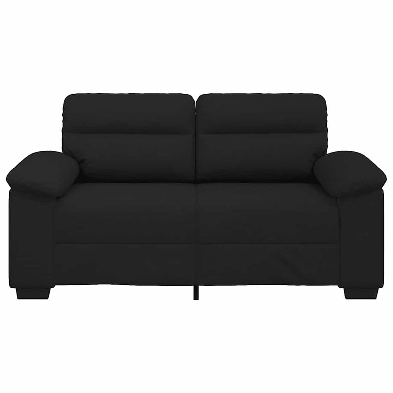 2-Seater Sofa Black 120 cm Fabric