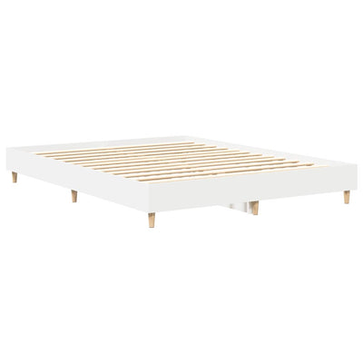 Bed Frame No Mattress White 150x200 cm Engineered Wood