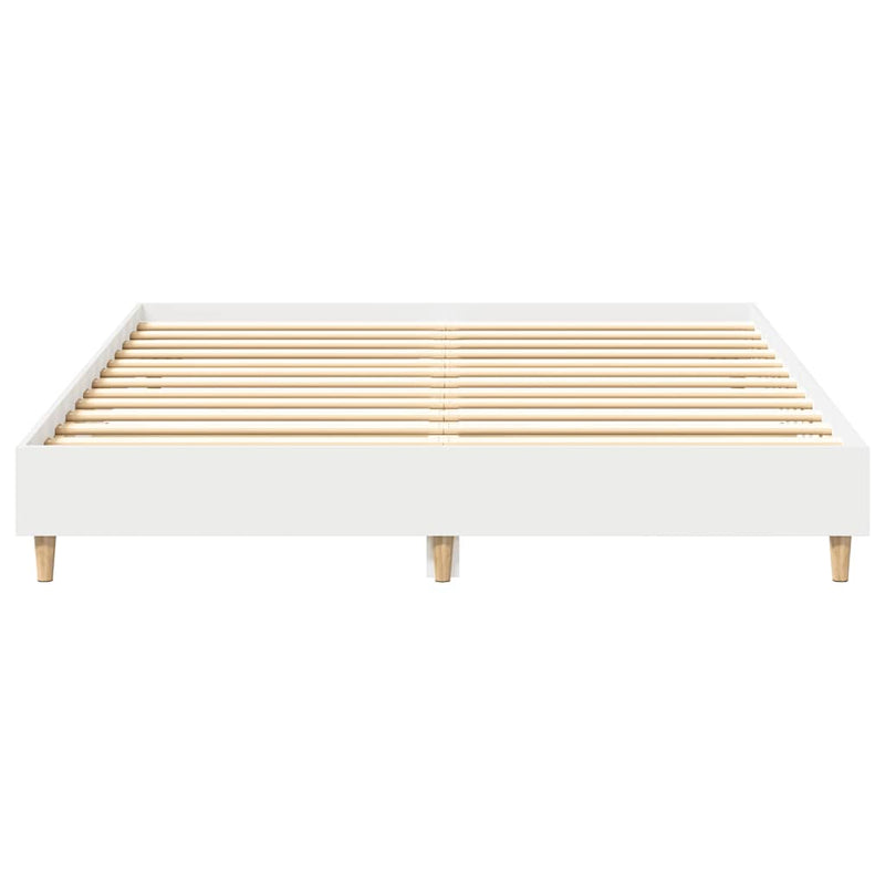 Bed Frame No Mattress White 150x200 cm Engineered Wood