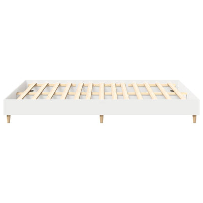 Bed Frame No Mattress White 150x200 cm Engineered Wood