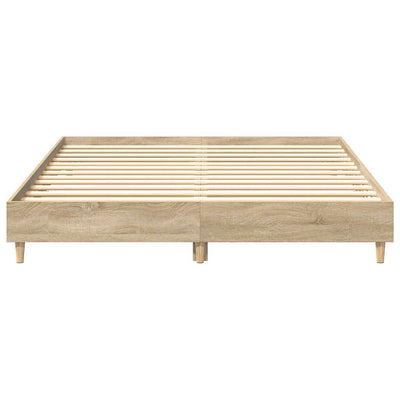 Bed Frame No Mattress Sonoma Oak 150x200 cm Engineered Wood