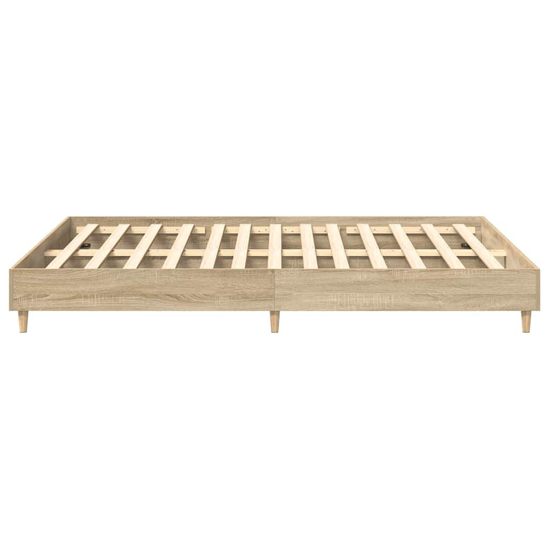 Bed Frame No Mattress Sonoma Oak 150x200 cm Engineered Wood