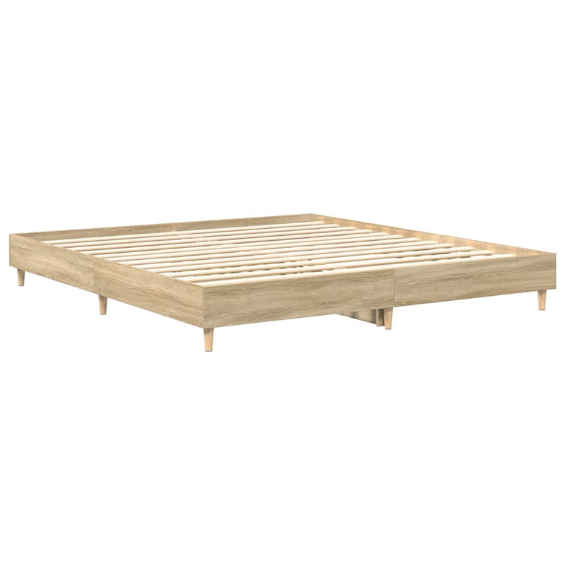 Bed Frame without Mattress Sonoma Oak 180x200cm Engineered Wood