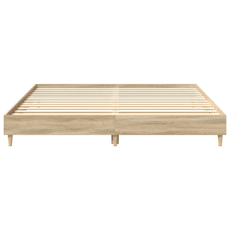 Bed Frame without Mattress Sonoma Oak 180x200cm Engineered Wood