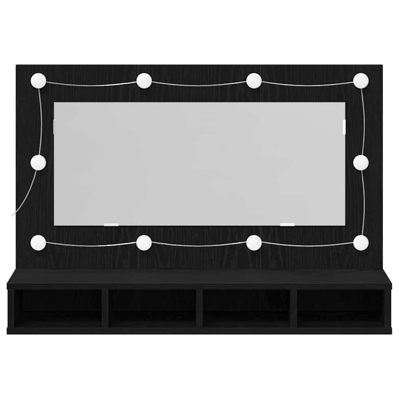 Mirror Cabinet Black oak 90 x 31.5 x 62 cm Engineered Wood