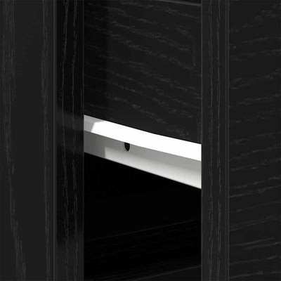 Sink cabinet Black oak 80 x 33 x 60 cm Engineered Wood